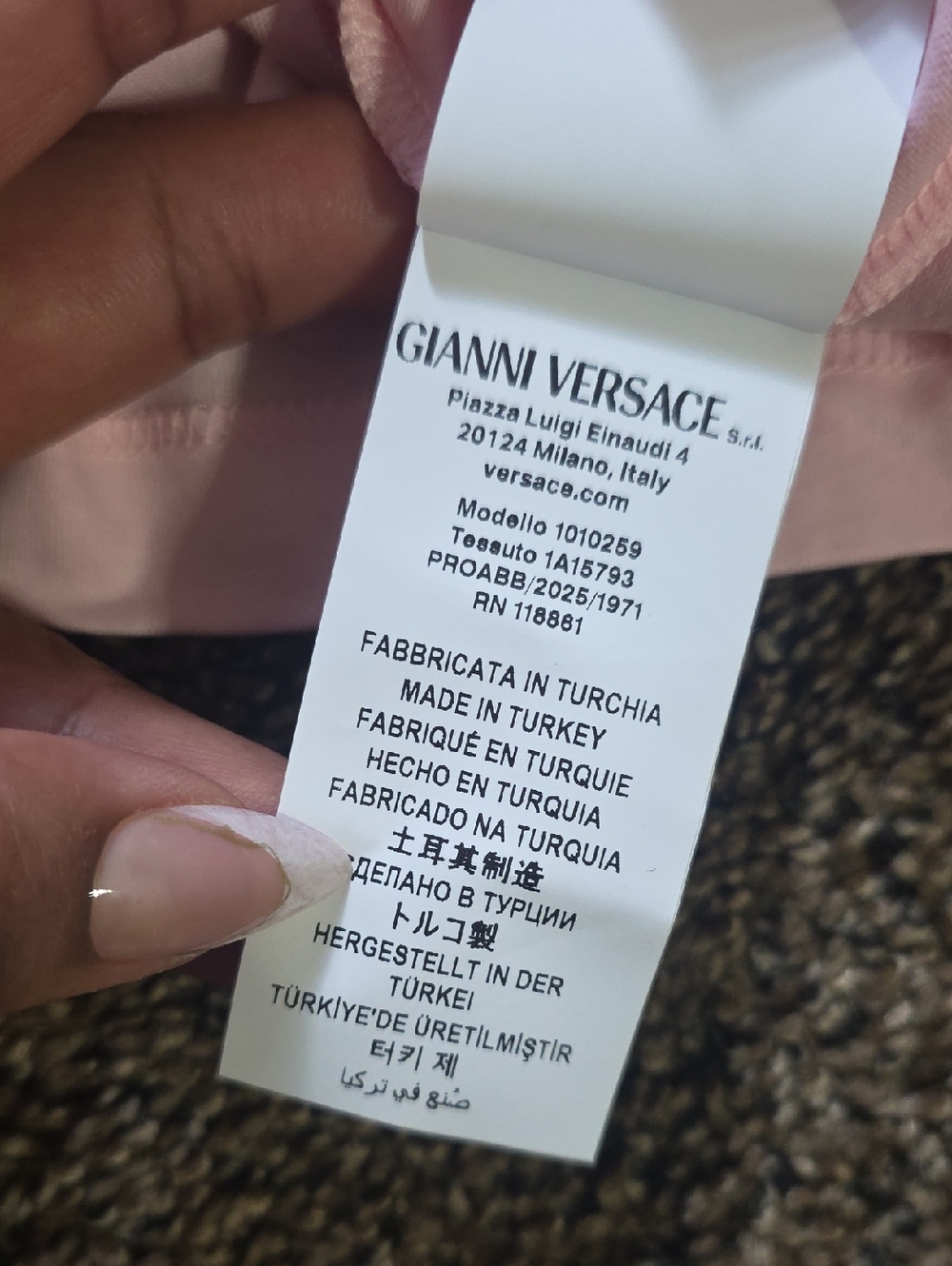 NWT VERSACE PINK CROP TEE - Picture 7 of 8